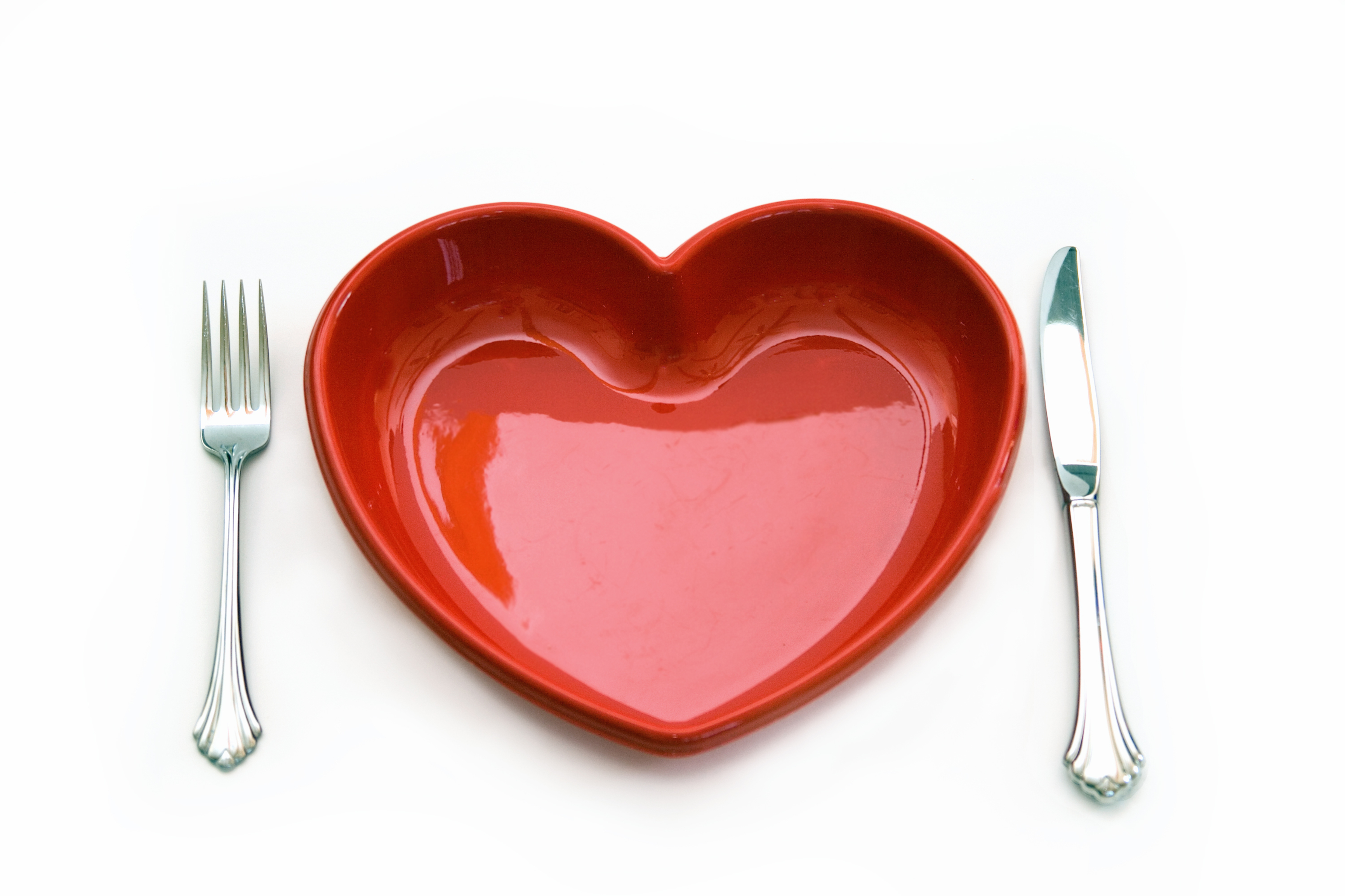 Heart plate and silverware