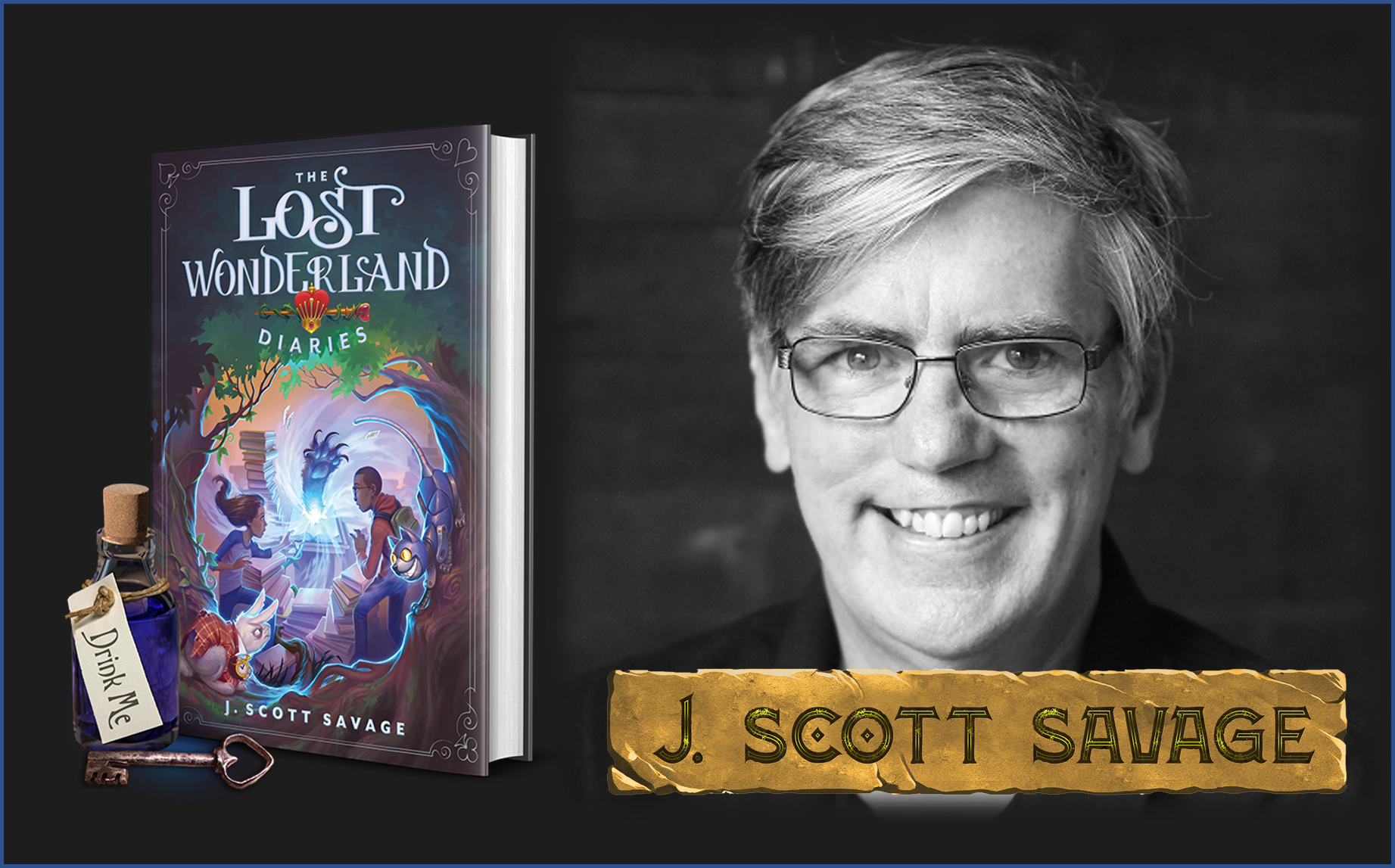 J. Scott Savage and book, The Lost Wonderland Diaries 