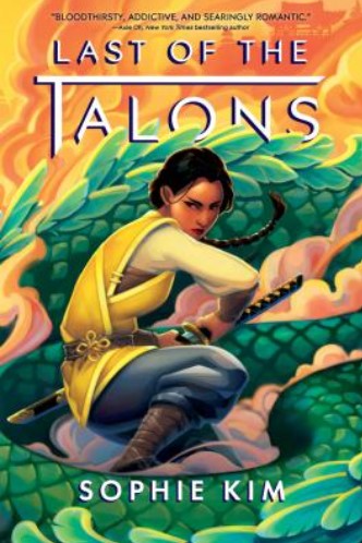 Cover of Last of the Talons with girl crouching and the scales of a dragon surrounding her