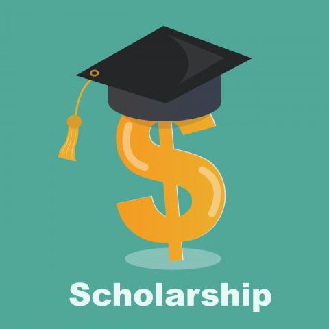 Scholarship money sign