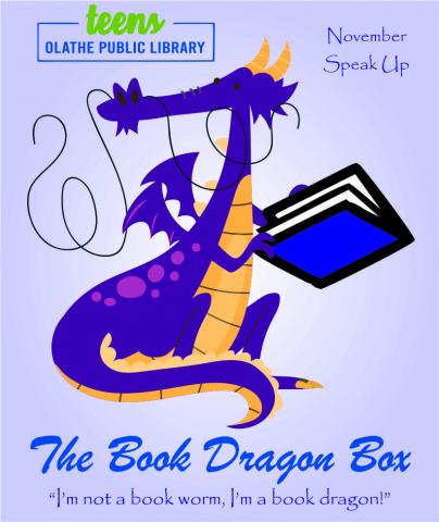 Dragon holding a book 