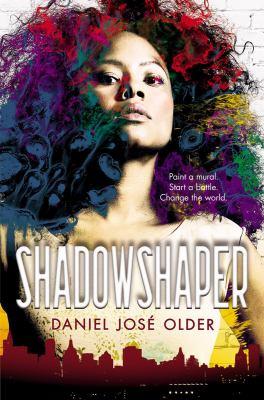 Cover of Shadowshaper by Daniel Jose Older. Depicts a young female on the cover.