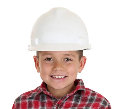 boy in hardhat