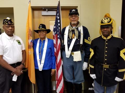 four members of the alexander madison chapter of kc area buffalo soldiers association