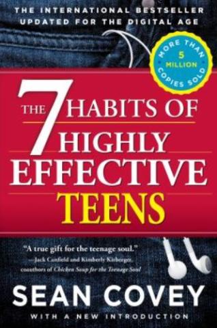 Cover of The 7 Habits of Highly Effective Teens with jeans and earbuds sticking out of pocket