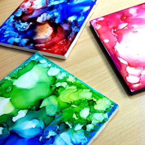 Colorful tile art