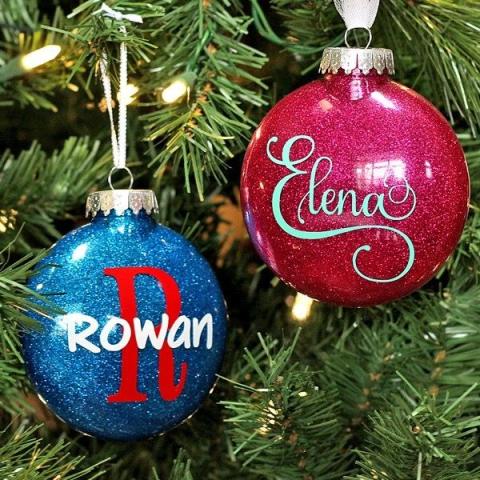 glitter ornaments