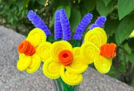 Chenille flowers